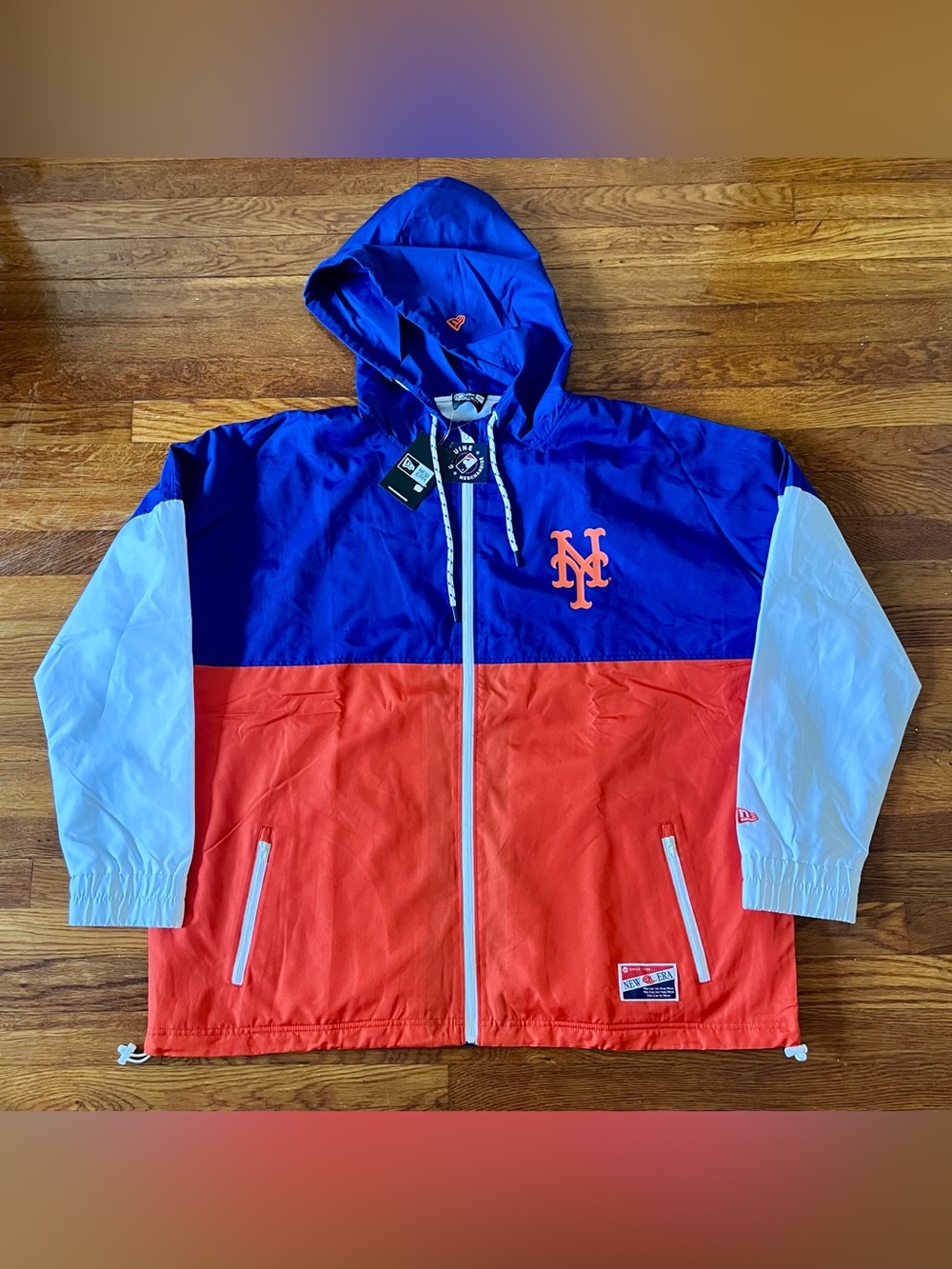 New York Mets New Era Full Zip Throwback Windbreaker Men’s Size XXL
